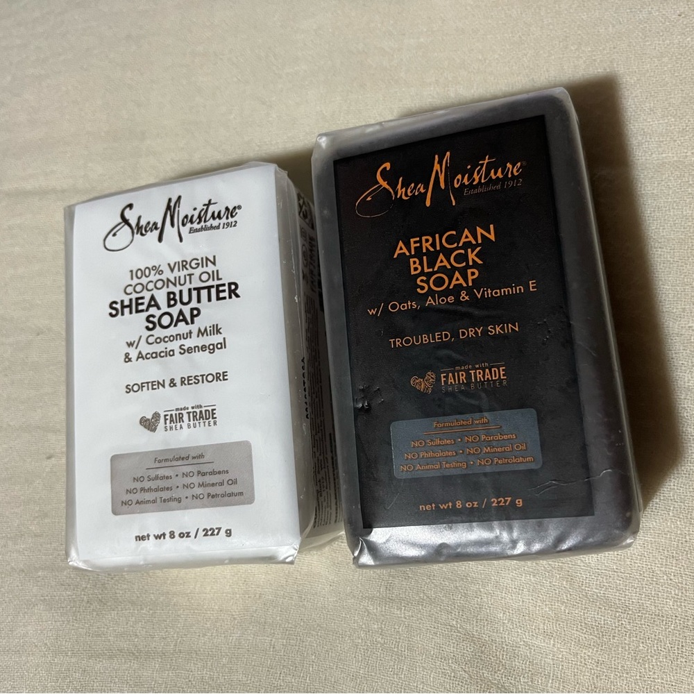 Shea Moisture AFRICAN‎ BLACK SOAP, SHEA BUTTER SOAP